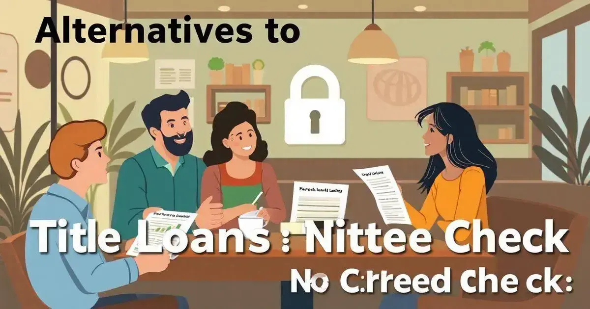 Alternatives to Title Loans No Credit Check