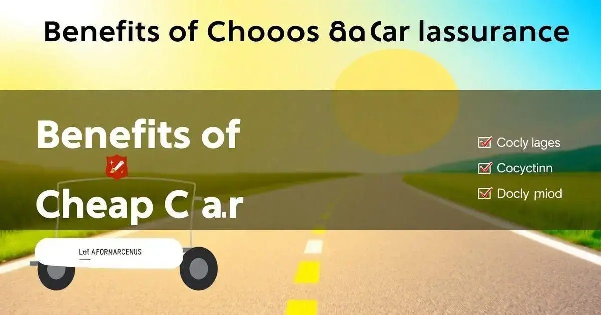 Benefits of Choosing Cheap Car Insurance