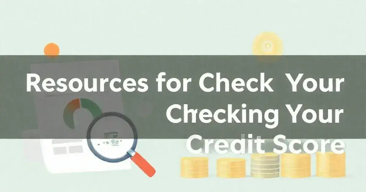 Resources for Checking Your Credit Score