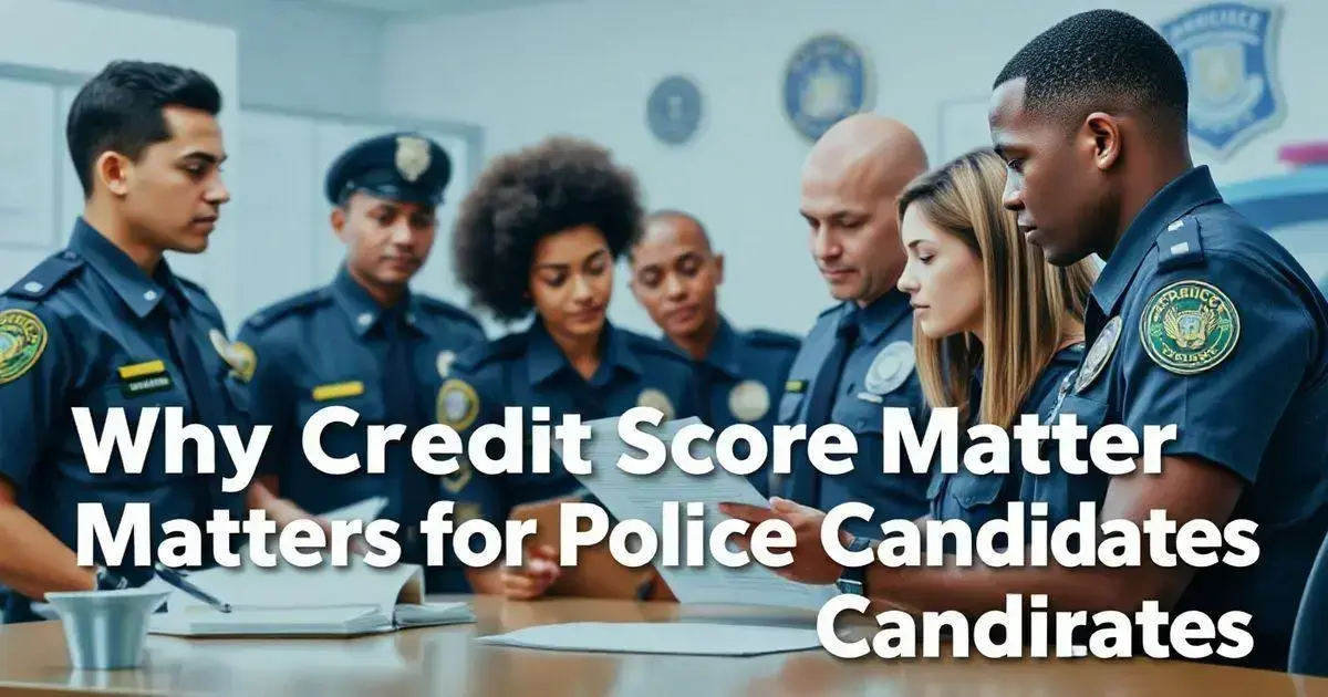 Why Credit Score Matters for Police Candidates